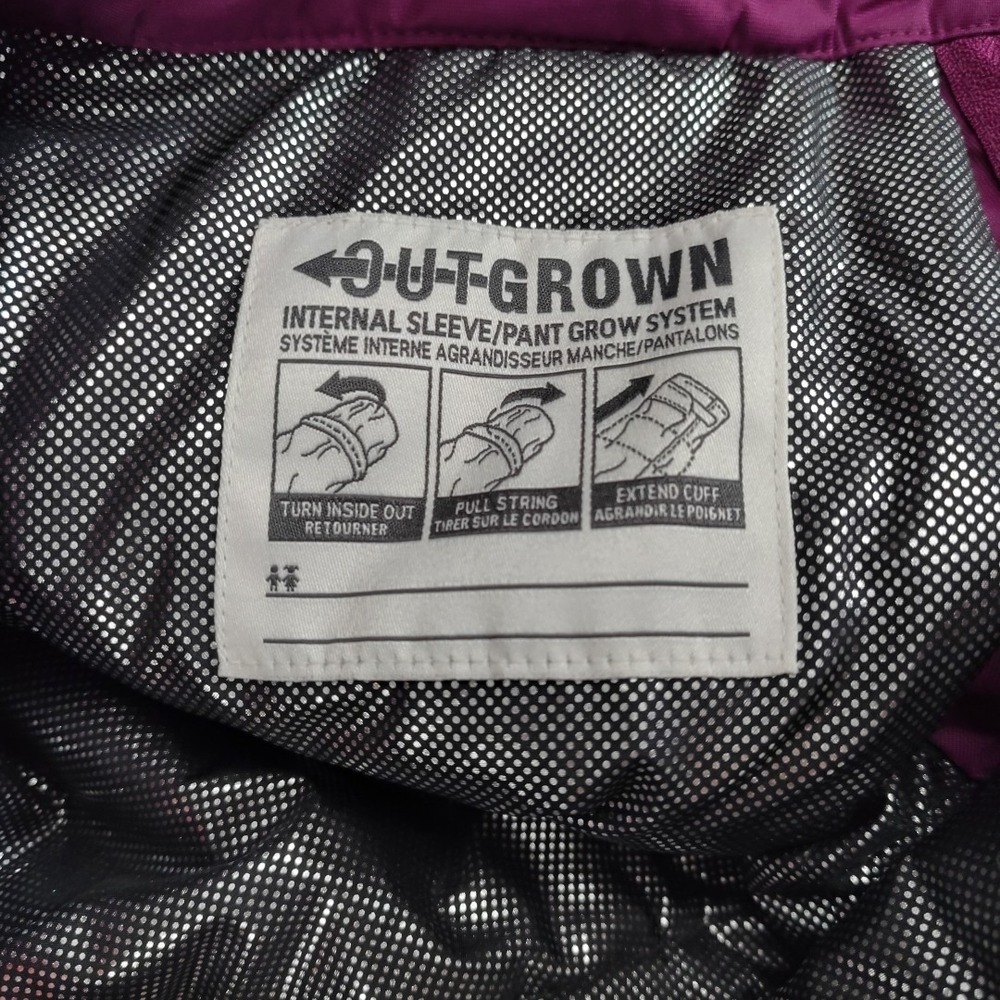 Columbia Kids M Purple "Outgrown" Adjustable Omni-Heat-Tech Snow Ski Pants - Picture 7 of 16